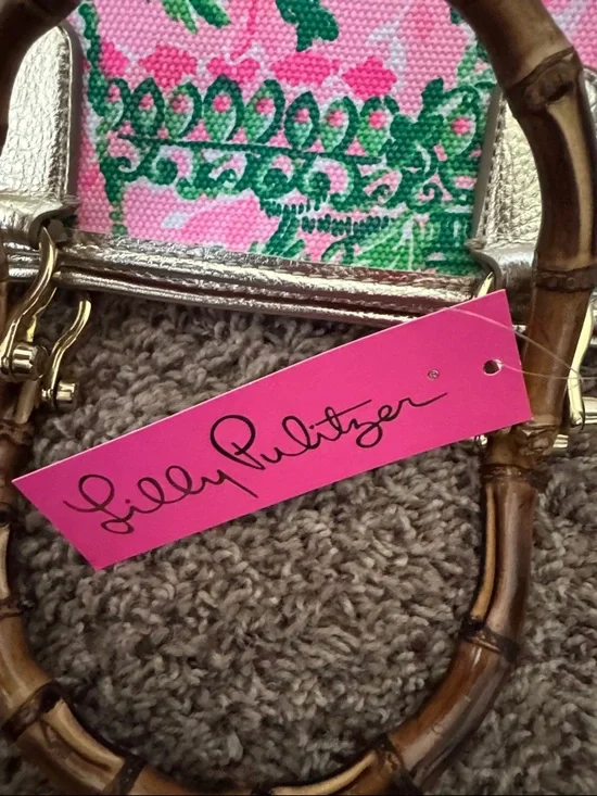 Lilly Pulitzer Greydon Canvas Tote in Mandevilla Baby Always Worth It - Picture 9 of 9